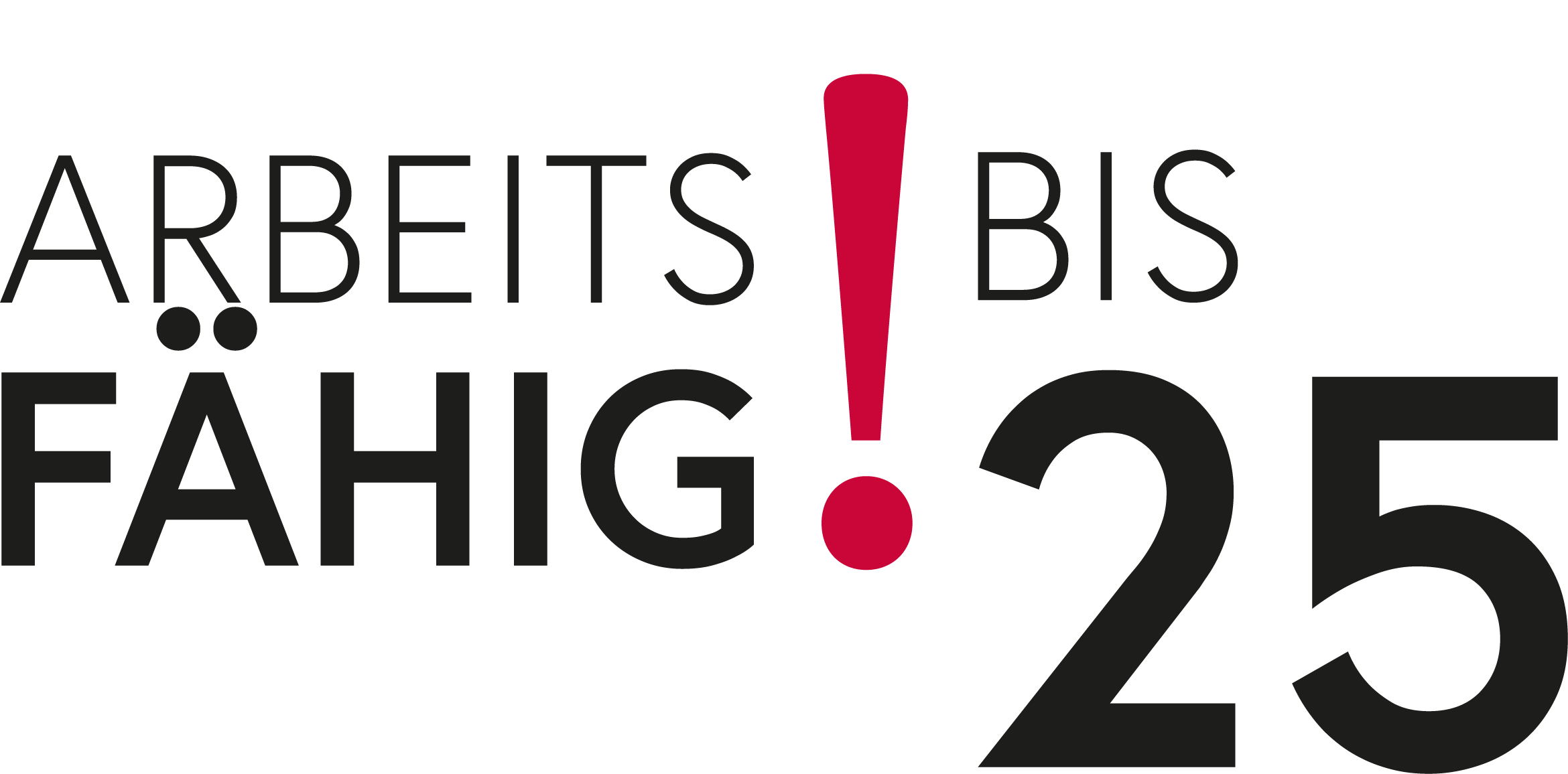 Logo mit dem Text "arbeitsfähig bis 25"