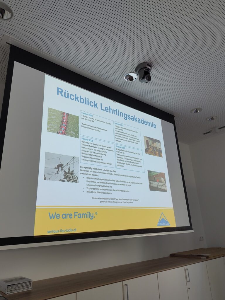 Präsentationsfolie zur Lehrlingsakademie